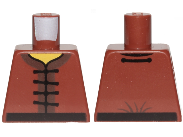 Torso Ninjago Robe with Black Frog Clasps Pattern