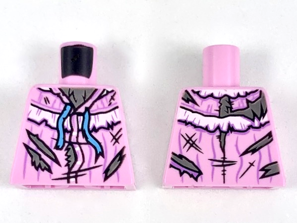 Torso Nightgown, Torn and Ripped Pattern