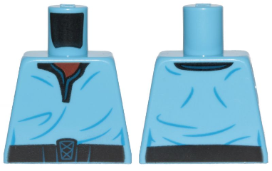 Torso SW V-Collar Shirt and Dark Blue Trim Pattern, Printing on Back (Lando Calrissian)