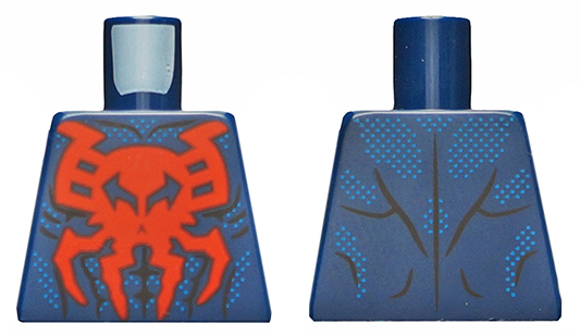 Torso Spider-Man Costume Large Red Spider and Black Muscles Outline Pattern