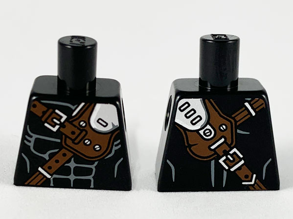 Torso Reddish Brown and Silver Crossbelt Pattern