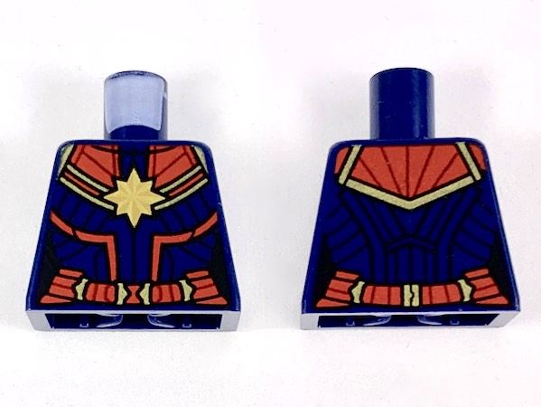 Torso Female Outline with Gold 8-Point Star and Red Collar and Belt Pattern