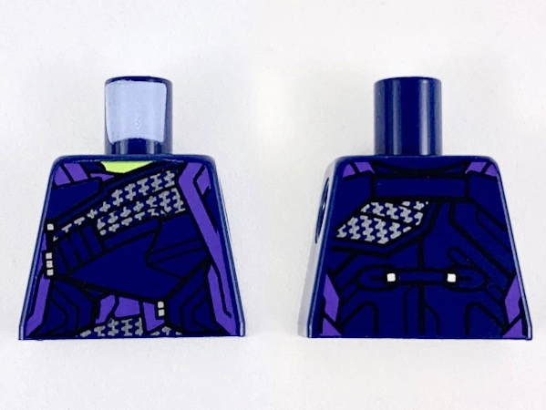 Torso Robes with Diagonal Sash and Dark Purple Trim Pattern