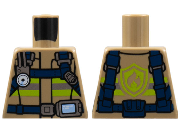 Torso Fire Reflective Stripes with Heavy Duty Utility Belt and Fire Logo on Back Pattern