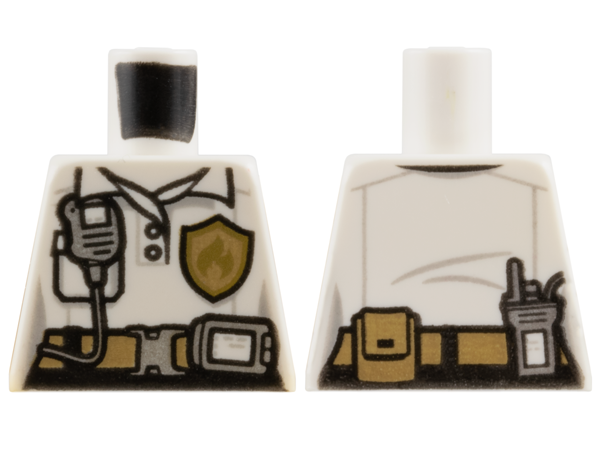 Torso Fire Chief Female, Fire Logo Badge and Belt with Radio Pattern