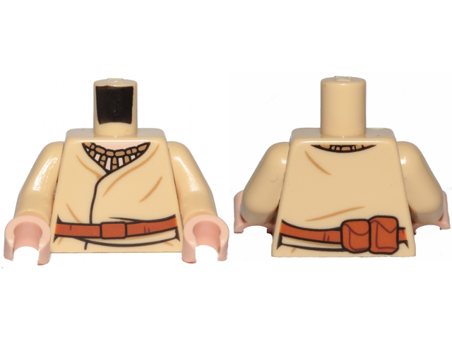 Torso SW Layered Shirt, Brown Belt and Buckle, Pouches on Reverse Pattern / Tan Arms / Light Nougat Hands