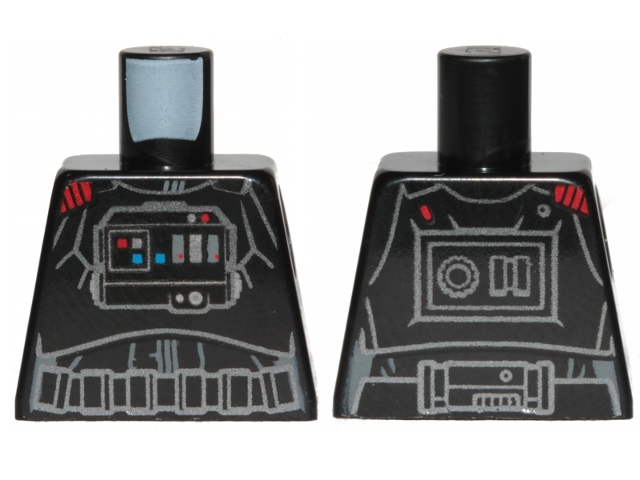 Torso SW Armor, Front Panel, Red Commander Insignia on Right Shoulder Pattern (Iden Versio)