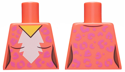 Torso Female White Blaze, Medium Lavender Rosettes Pattern