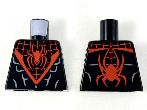 Torso Large Red 'V' with Webbing and Spider Pattern