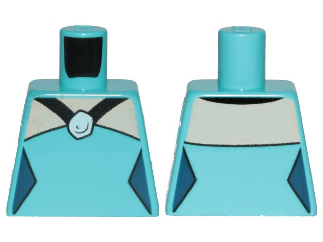 Torso Female Outline, Dress with Black Straps and Stone Pattern (Betty Rubble)