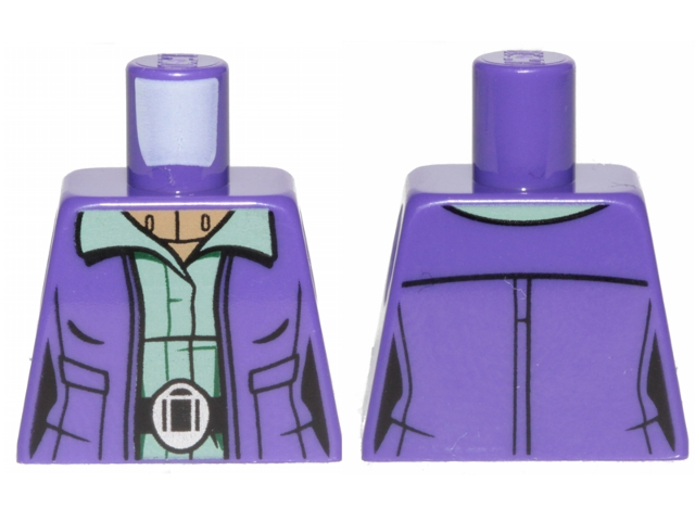 Torso SW Female Outline Dark Purple Vest over Sand Green Shirt with Dark Tan Turtleneck Pattern