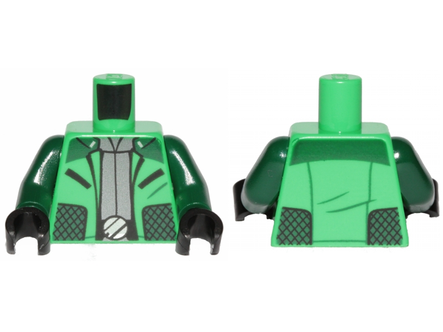 Torso SW Jacket, Silver Shirt and Buckle Pattern / Dark Green Arms / Black Hands
