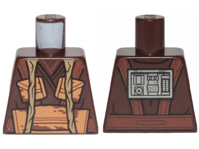 Torso SW Robe with Medium Nougat Pouches, Dark Tan Pipes and Silver Panel on Back Pattern