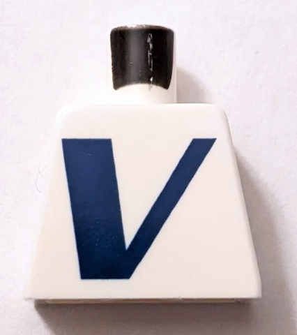 Torso with Dark Blue Capital Letter V (Vestas Logo) Pattern