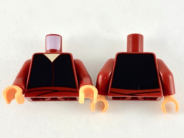 Torso Sash, Black Shirt and White Triangle Pattern / Dark Red Arms / Nougat Hands