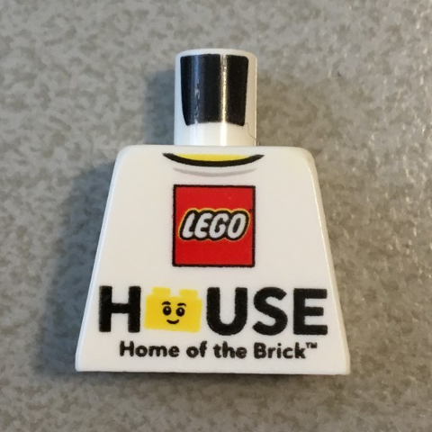 Torso LEGO Logo 'HOUSE Home of the Brick' Pattern