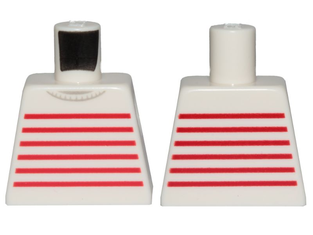 Torso Sweater with Red Thin Horizontal Stripes Pattern