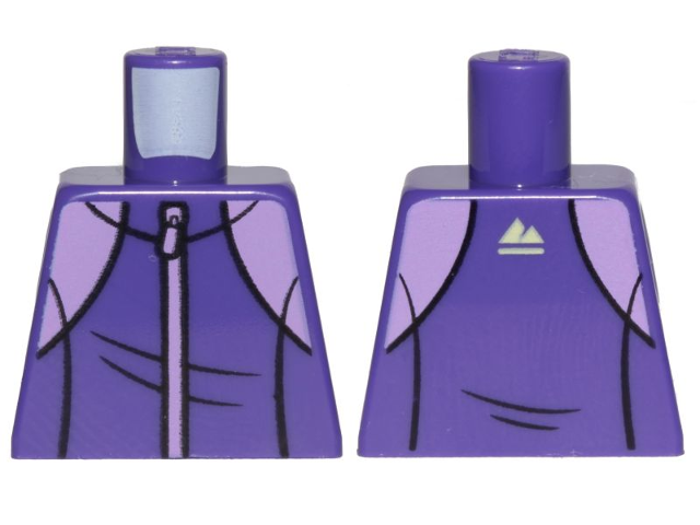 Torso Tracksuit with Medium Lavender Zipper and White Mountain Logo on Back Pattern