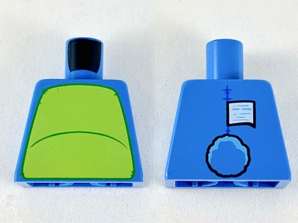 Torso Lime Chest with Puffy Tail and White Tag on Back Pattern