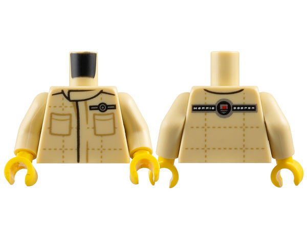Torso Speed Champions Jumpsuit with Pockets and Morris Cooper Logo Pattern / Tan Arms / Yellow Hands