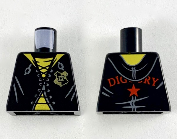 Torso Robe with Yellow Lining, Hufflepuff Badge and Yellow Shirt Pattern