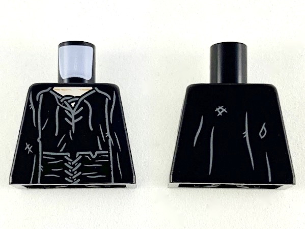 Torso Jacket over Laced Shirt and Wide Laced Belt Pattern