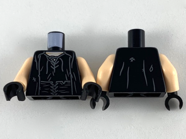 Torso Jacket over Laced Shirt and Wide Laced Belt Pattern / Light Nougat Arms / Black Hands