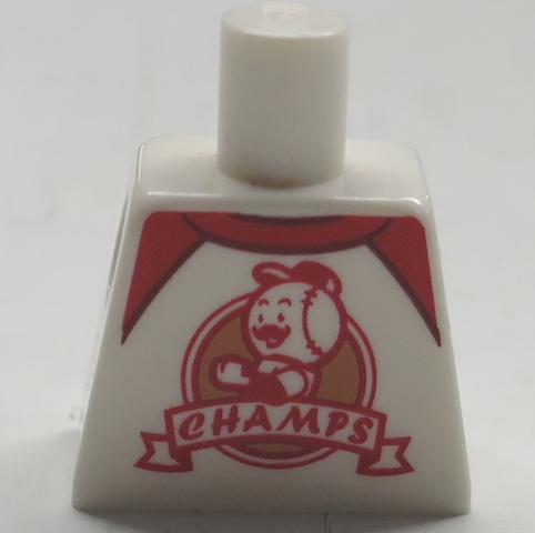 Torso T-Shirt with Red Trim and 'CHAMPS' Logo Pattern (BAM)