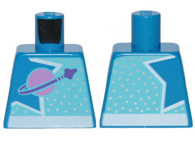 Torso Dark Pink and Dark Purple Classic Space Logo, White Outlined Star and Silver Dots Pattern