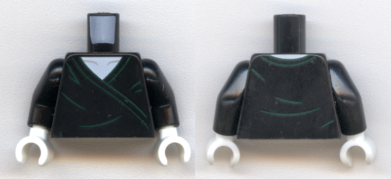 Torso Harry Potter Voldemort with Dark Green Robe Lines and Back Print Pattern / Black Arms / White Hands