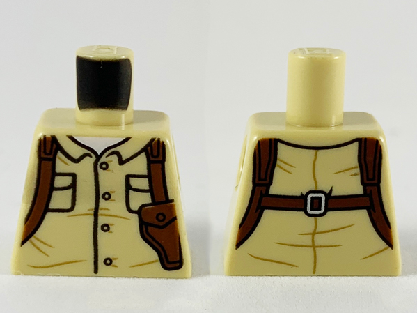 Torso Button Up Shirt with Pockets and Reddish Brown Shoulder Holster Pattern