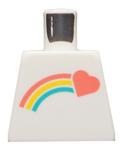 Torso Coral Shooting Heart and Rainbow Pattern