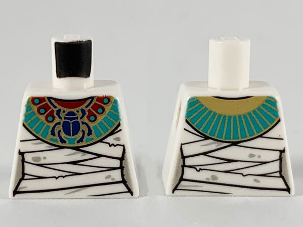 Torso Female Mummy Wrappings and Scarab Collar Pattern