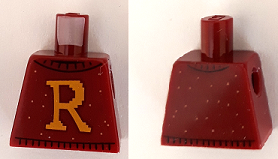 Torso Sweater with Letter R Pattern