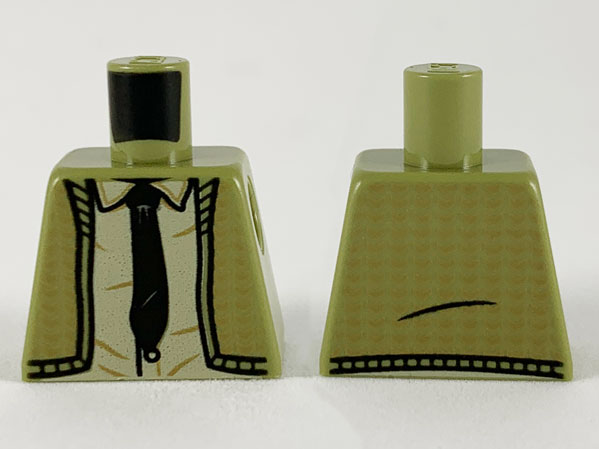 Torso Sweater, Medium Nougat Chevrons, Tan Shirt and Black Tie Pattern