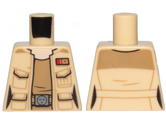 Torso Female Outline SW Jacket with Resistance Army Lieutenant Rank Badge and Dark Tan Undershirt Pattern