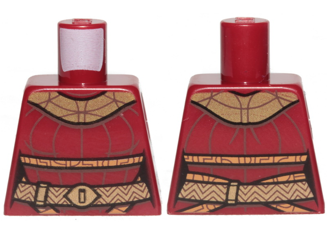 Torso SW Female Outline, Jumpsuit with Gold Belt and Neck Armor Pattern