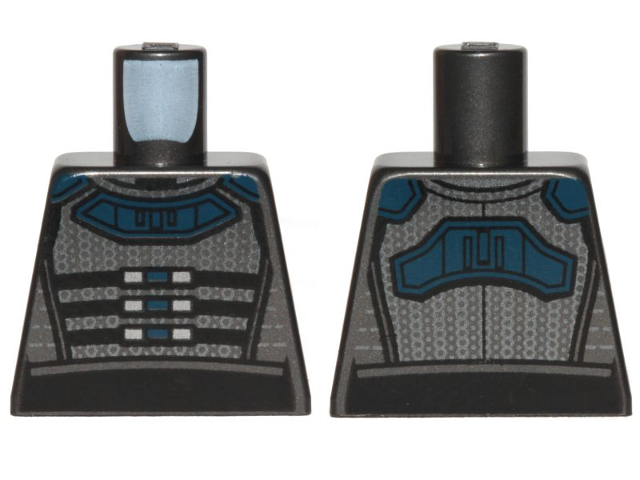 Torso SW Female Outline, Jumpsuit with Gray Armor Vest Pattern