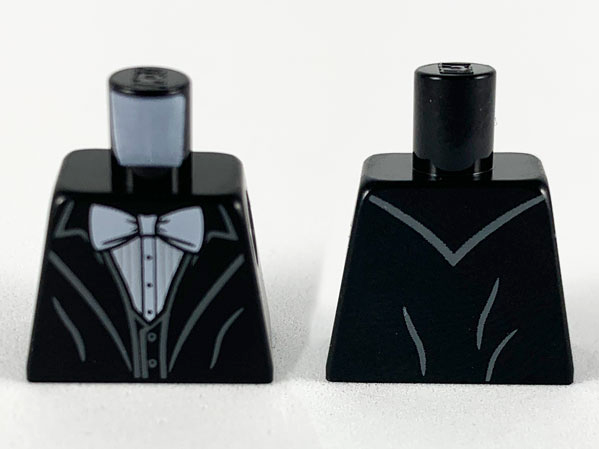 Torso Jacket with White Bow Tie, Shirt and Black Vest Pattern