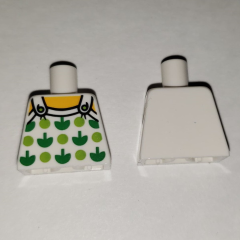 Torso Halter Top with Green Apples and Lime Spots Pattern