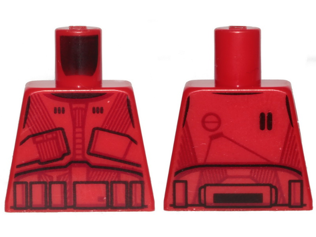 Torso SW Armor Sith Trooper Ep. 9 with Black Lines Pattern