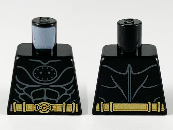 Torso Armor, Dark Bluish Gray Muscle Contours and Gold Utility Belt Pattern