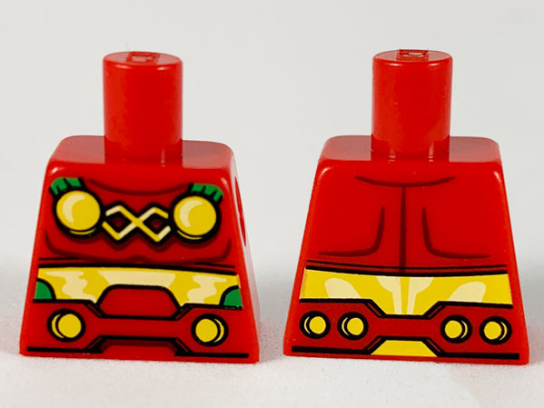 Torso 4 Yellow Circles and Belt Pattern