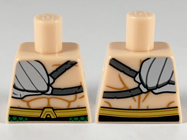 Torso Silver Right Pauldron, Pearl Gold Belt Pattern