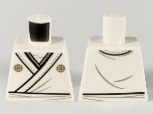 Torso Tunic, Light Bluish Gray Circle Symbols and Hem Stitching Pattern