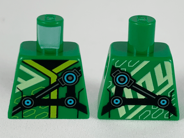 Torso Robe with Lime Hems, Black Straps Pattern