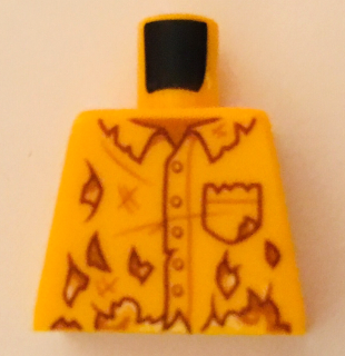 Torso Torn and Ripped Shirt, Collar and Pocket Pattern