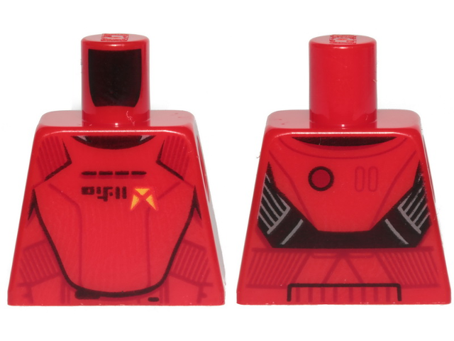 Torso SW Armor Sith Jet Trooper Ep. 9 with Black Lines Pattern