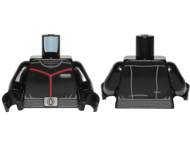Torso SW Sith Fleet Officer Pattern / Black Arms / Black Hands