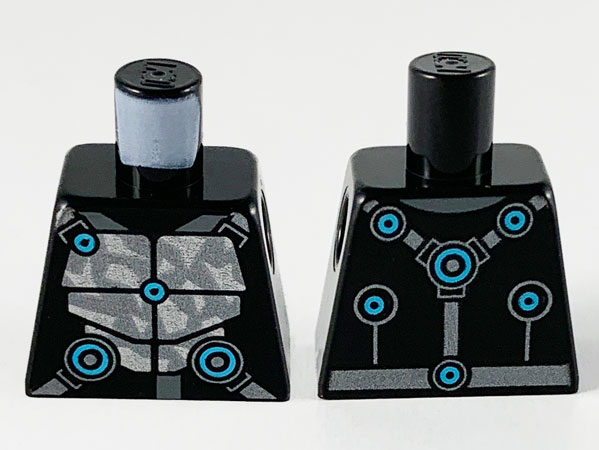 Torso Armor, Silver Plates and Medium Azure Circles Pattern